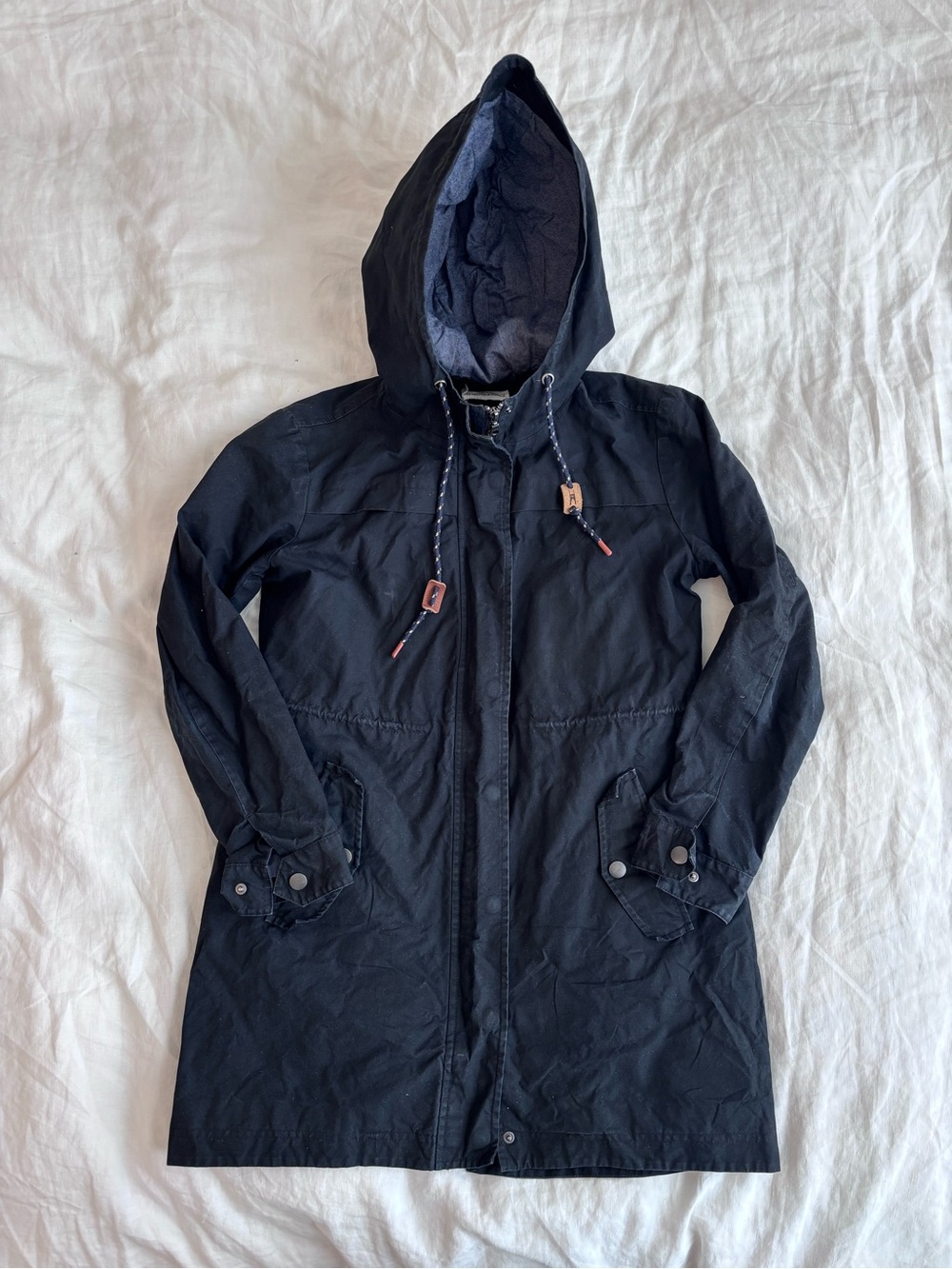 Briar black waxed canvas raincoat
